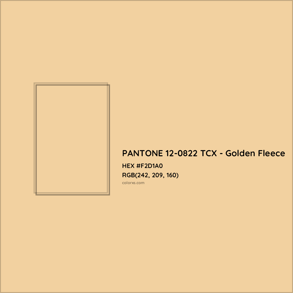 HEX #F2D1A0 PANTONE 12-0822 TCX - Golden Fleece CMS Pantone TCX - Color Code