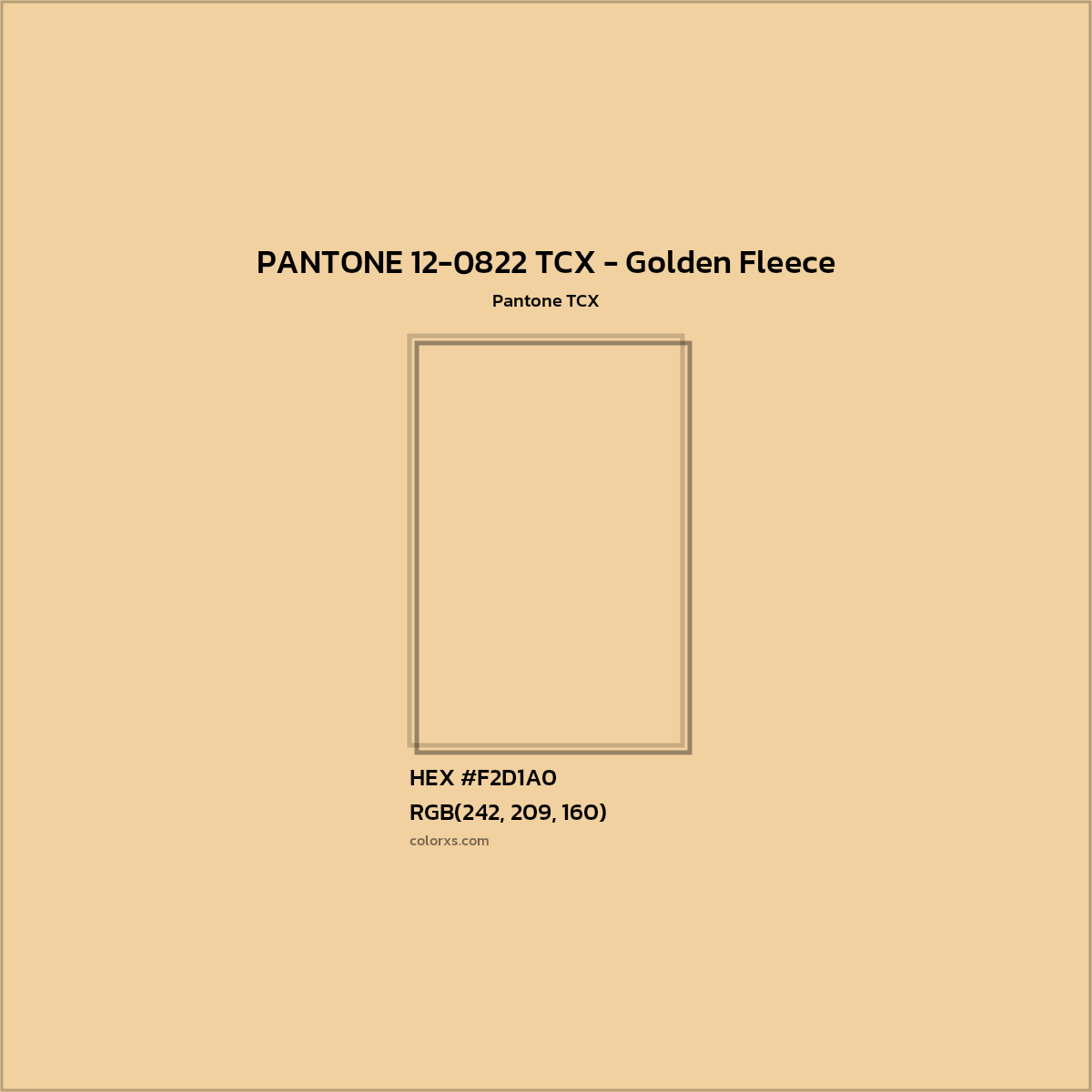 HEX #F2D1A0 PANTONE 12-0822 TCX - Golden Fleece CMS Pantone TCX - Color Code