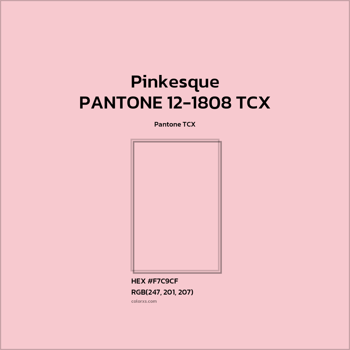 HEX #F7C9CF PANTONE 12-1808 TCX - Pinkesque CMS Pantone TCX - Color Code