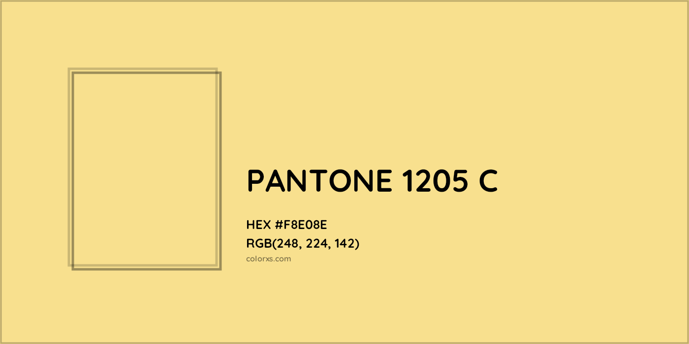 HEX #F8E08E PANTONE 1205 C CMS Pantone PMS - Color Code