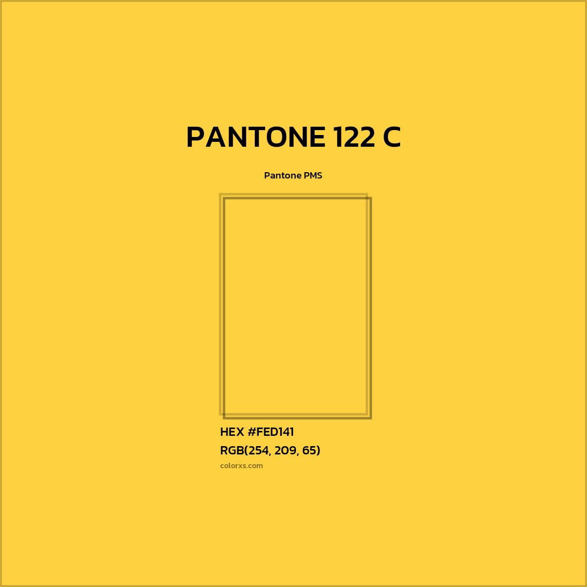 HEX #FED141 PANTONE 122 C CMS Pantone PMS - Color Code