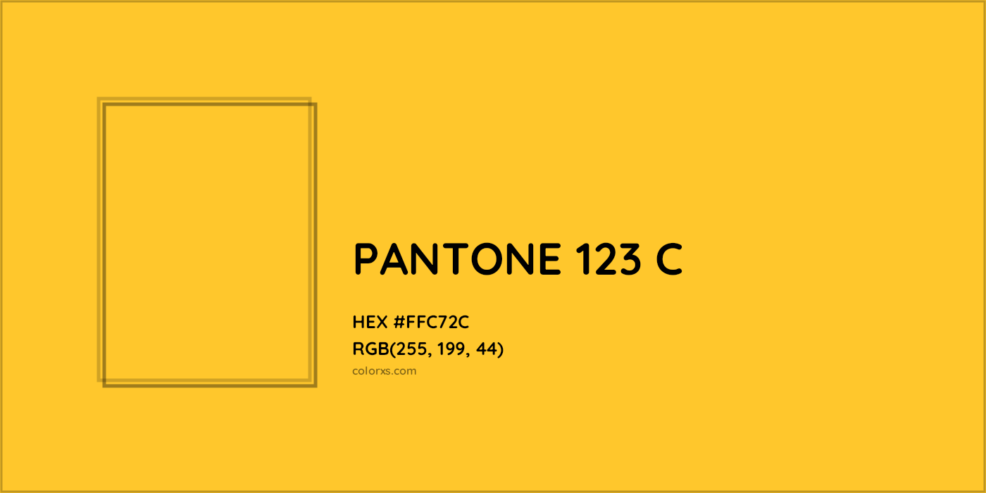 HEX #FFC72C PANTONE 123 C CMS Pantone PMS - Color Code