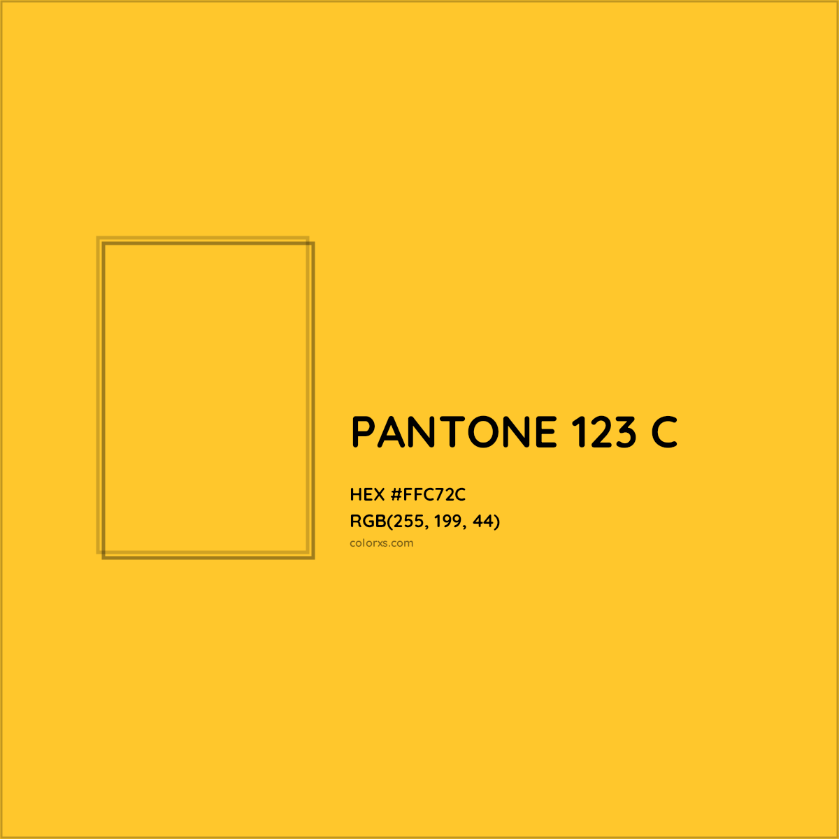 HEX #FFC72C PANTONE 123 C CMS Pantone PMS - Color Code