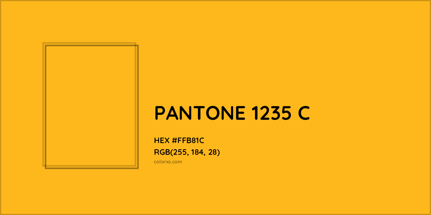 HEX #FFB81C PANTONE 1235 C CMS Pantone PMS - Color Code