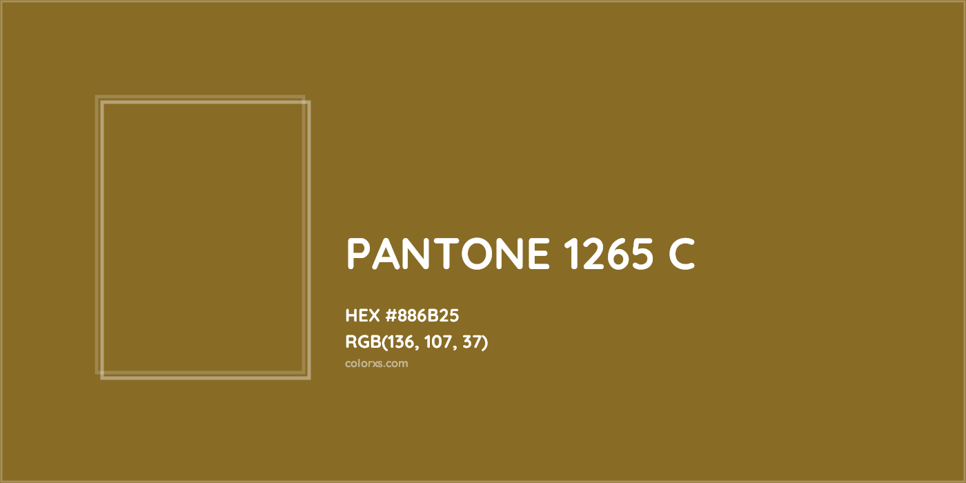 HEX #886B25 PANTONE 1265 C CMS Pantone PMS - Color Code