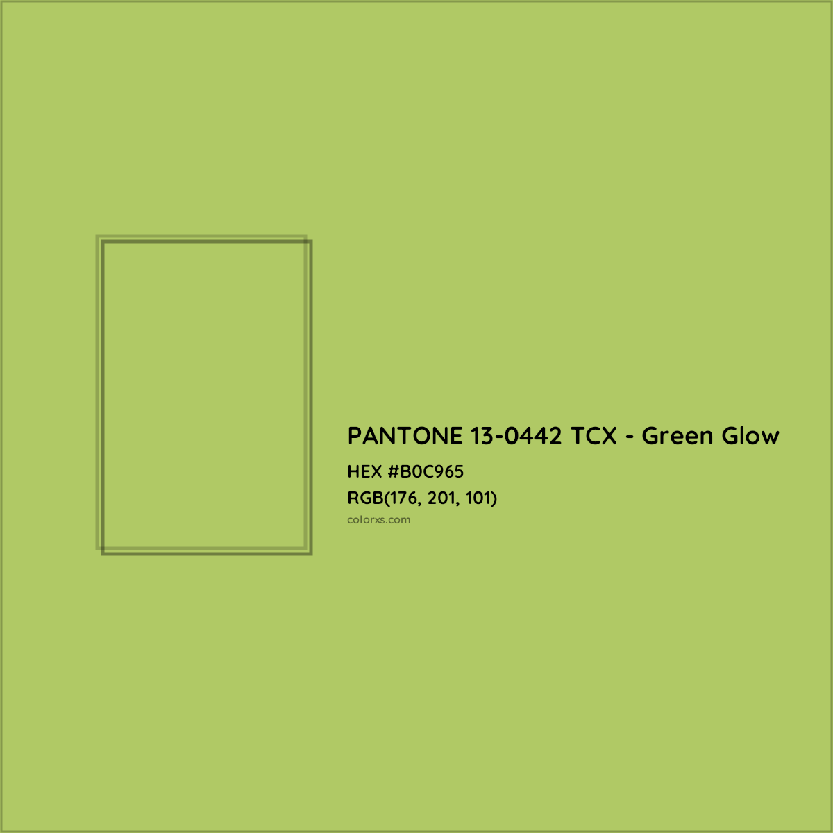 HEX #B0C965 PANTONE 13-0442 TCX - Green Glow CMS Pantone TCX - Color Code