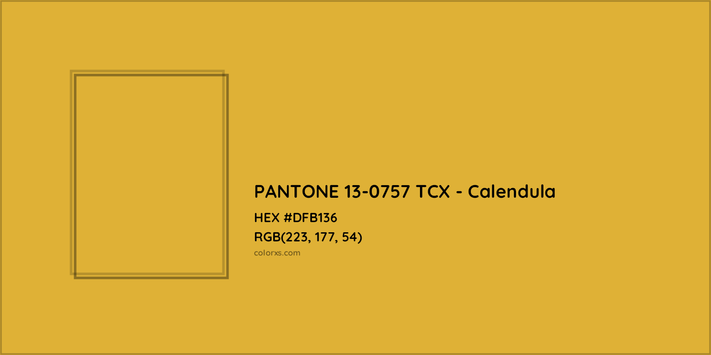 HEX #000000 PANTONE 13-0757 TCX - Calendula CMS Pantone TCX - Color Code