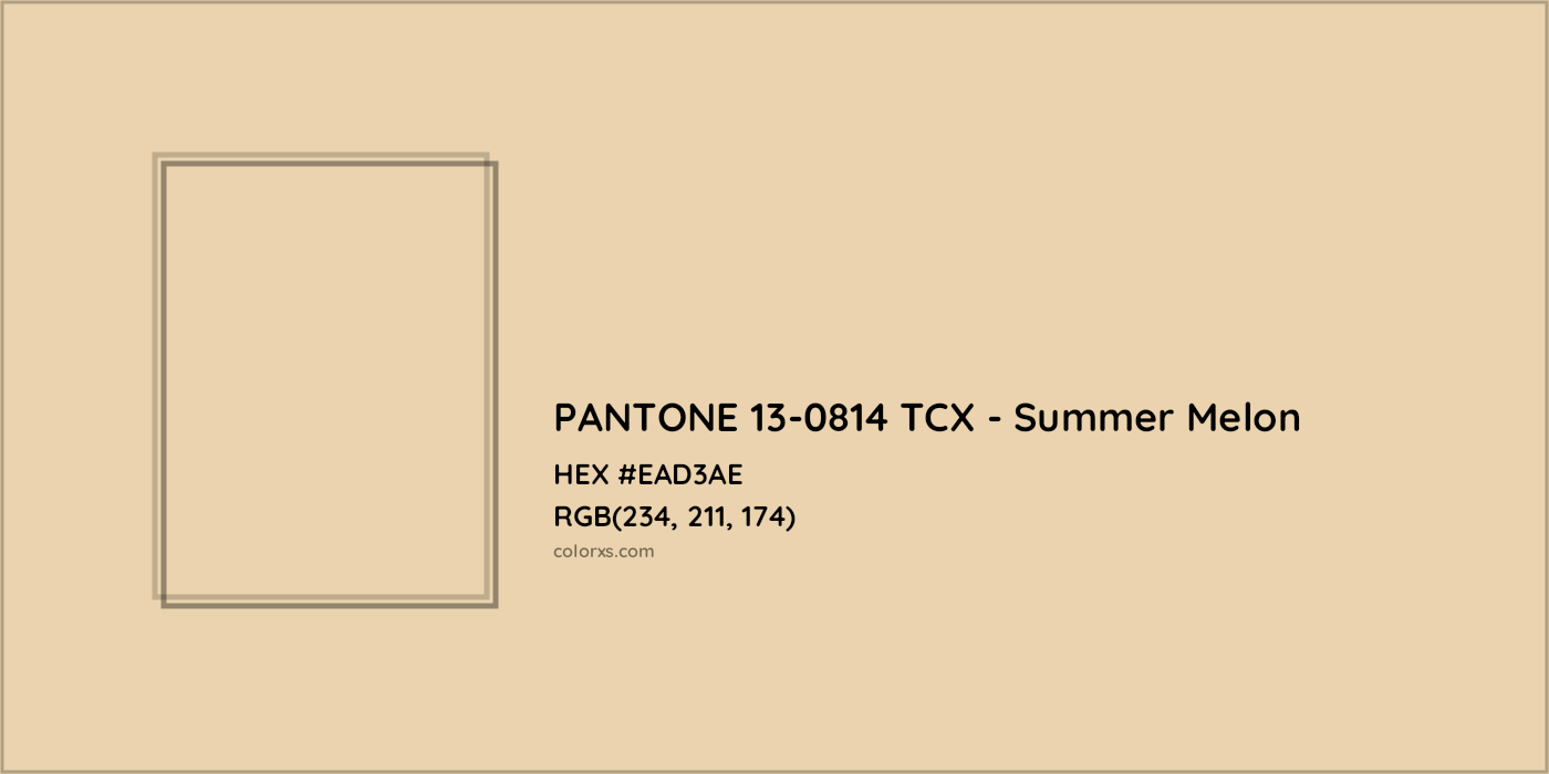 HEX #EAD3AE PANTONE 13-0814 TCX - Summer Melon CMS Pantone TCX - Color Code