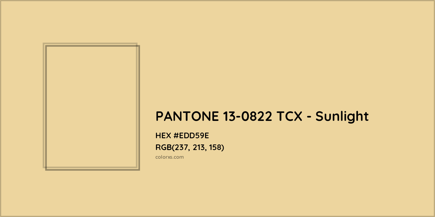 HEX #EDD59E PANTONE 13-0822 TCX - Sunlight CMS Pantone TCX - Color Code