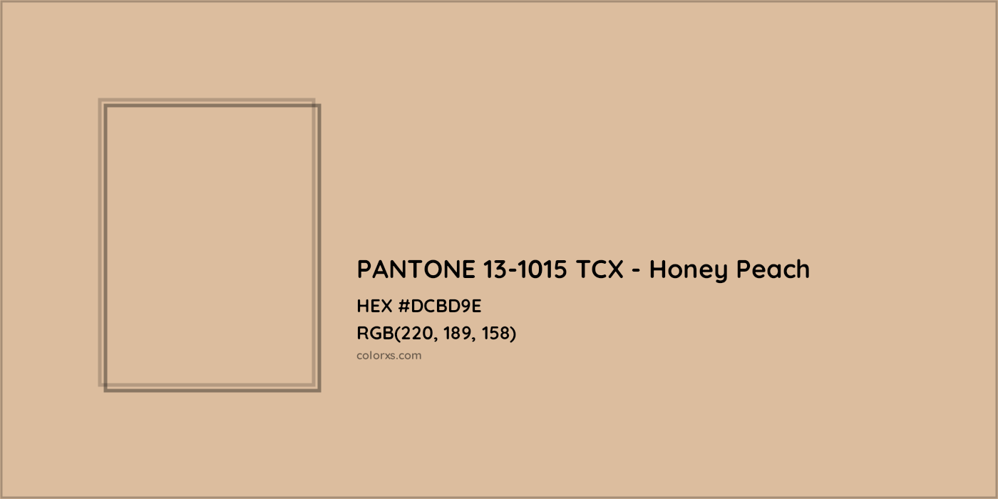 HEX #DCBD9E PANTONE 13-1015 TCX - Honey Peach CMS Pantone TCX - Color Code