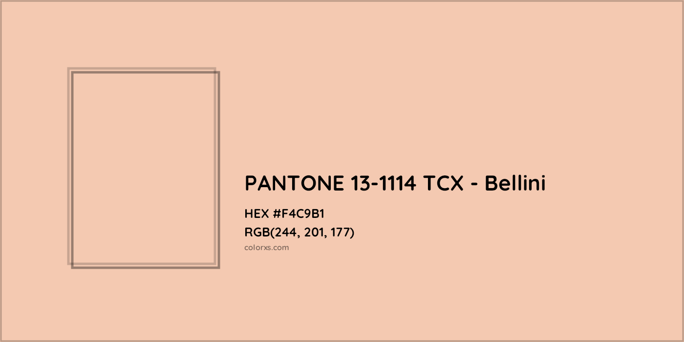 HEX #F4C9B1 PANTONE 13-1114 TCX - Bellini CMS Pantone TCX - Color Code