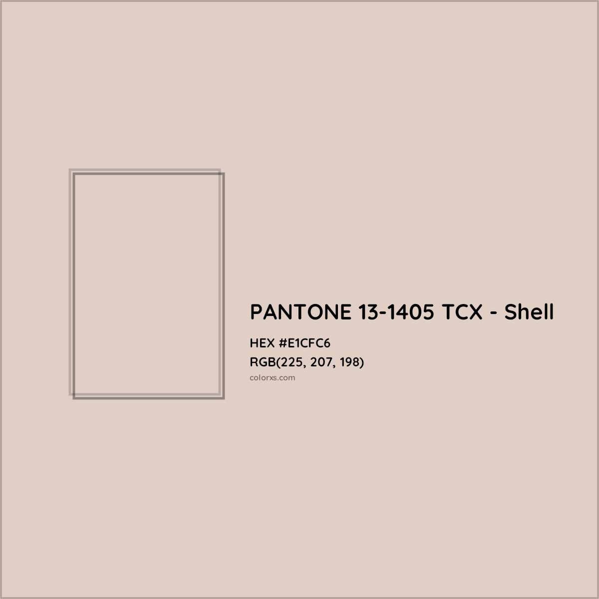 HEX #E1CFC6 PANTONE 13-1405 TCX - Shell CMS Pantone TCX - Color Code