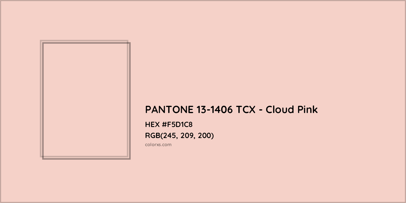 HEX #F5D1C8 PANTONE 13-1406 TCX - Cloud Pink CMS Pantone TCX - Color Code