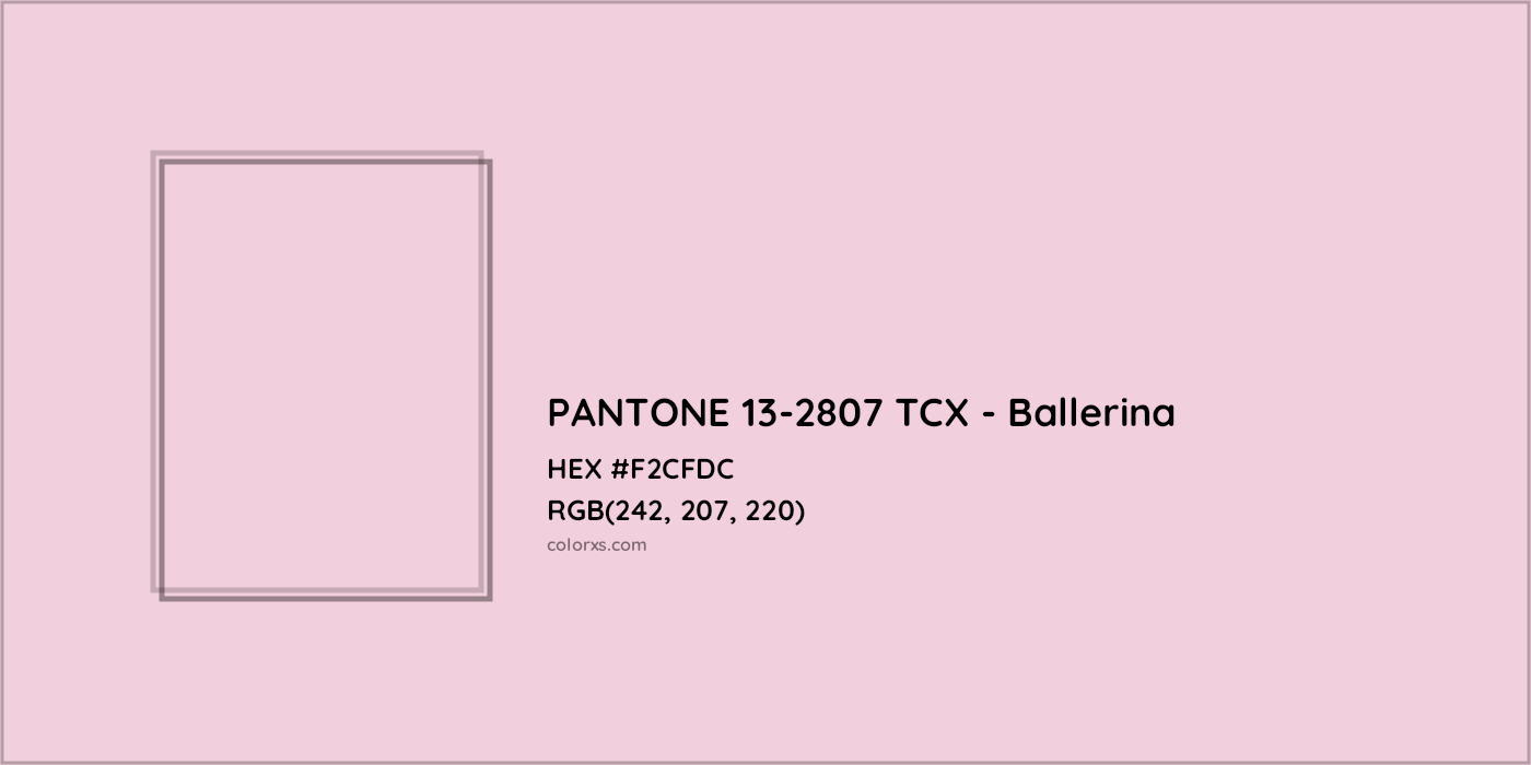 HEX #F2CFDC PANTONE 13-2807 TCX - Ballerina CMS Pantone TCX - Color Code