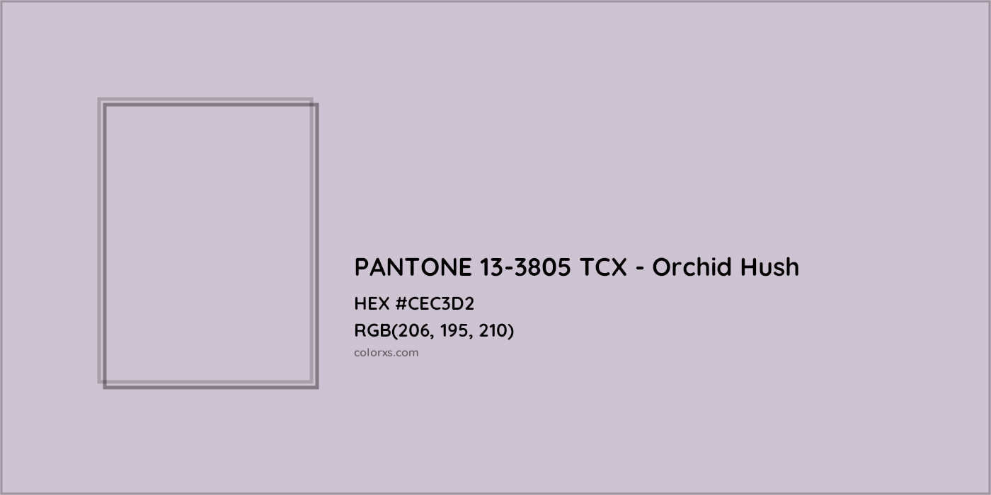 HEX #CEC3D2 PANTONE 13-3805 TCX - Orchid Hush CMS Pantone TCX - Color Code