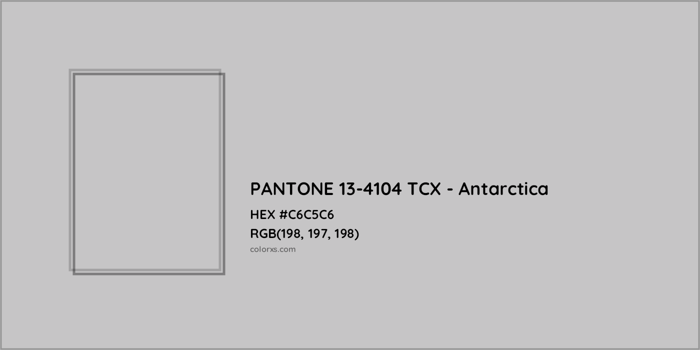 HEX #C6C5C6 PANTONE 13-4104 TCX - Antarctica CMS Pantone TCX - Color Code