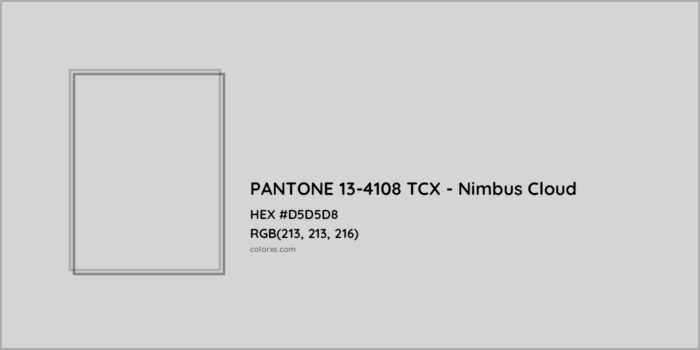 HEX #D5D5D8 PANTONE 13-4108 TCX - Nimbus Cloud CMS Pantone TCX - Color Code