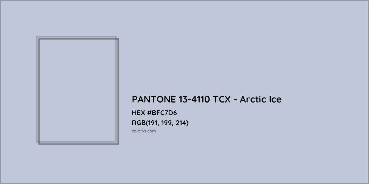 HEX #BFC7D6 PANTONE 13-4110 TCX - Arctic Ice CMS Pantone TCX - Color Code