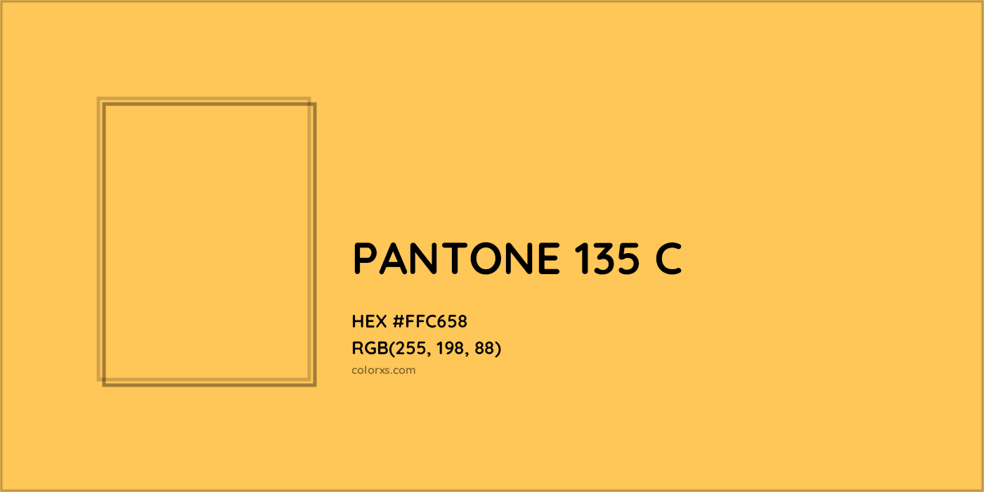 HEX #FFC658 PANTONE 135 C CMS Pantone PMS - Color Code