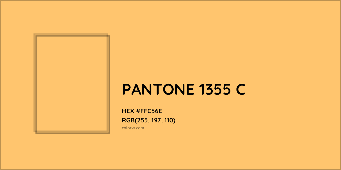 HEX #FFC56E PANTONE 1355 C CMS Pantone PMS - Color Code