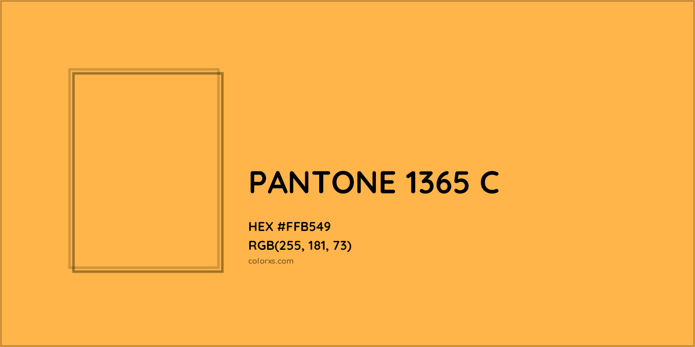 HEX #FFB549 PANTONE 1365 C CMS Pantone PMS - Color Code