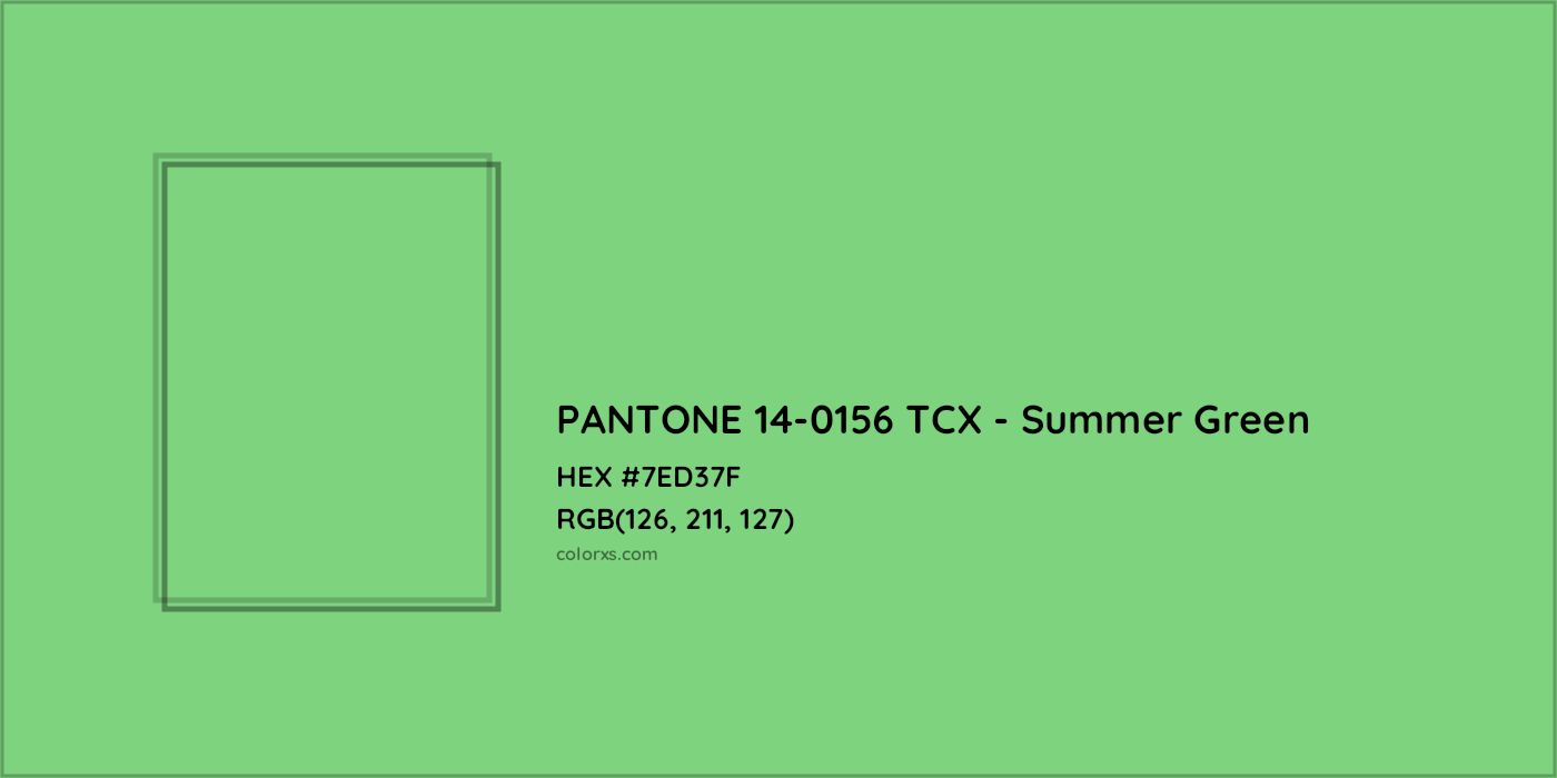 HEX #7ED37F PANTONE 14-0156 TCX - Summer Green CMS Pantone TCX - Color Code