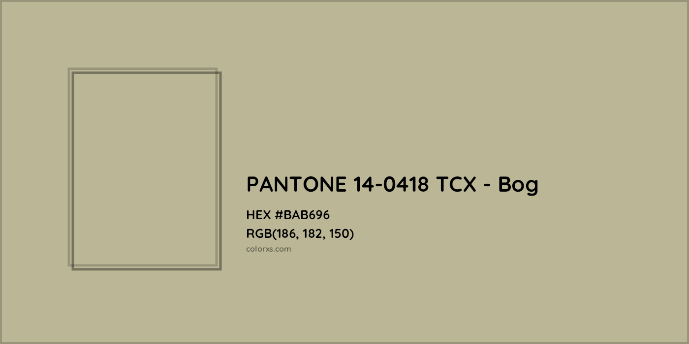 HEX #BAB696 PANTONE 14-0418 TCX - Bog CMS Pantone TCX - Color Code