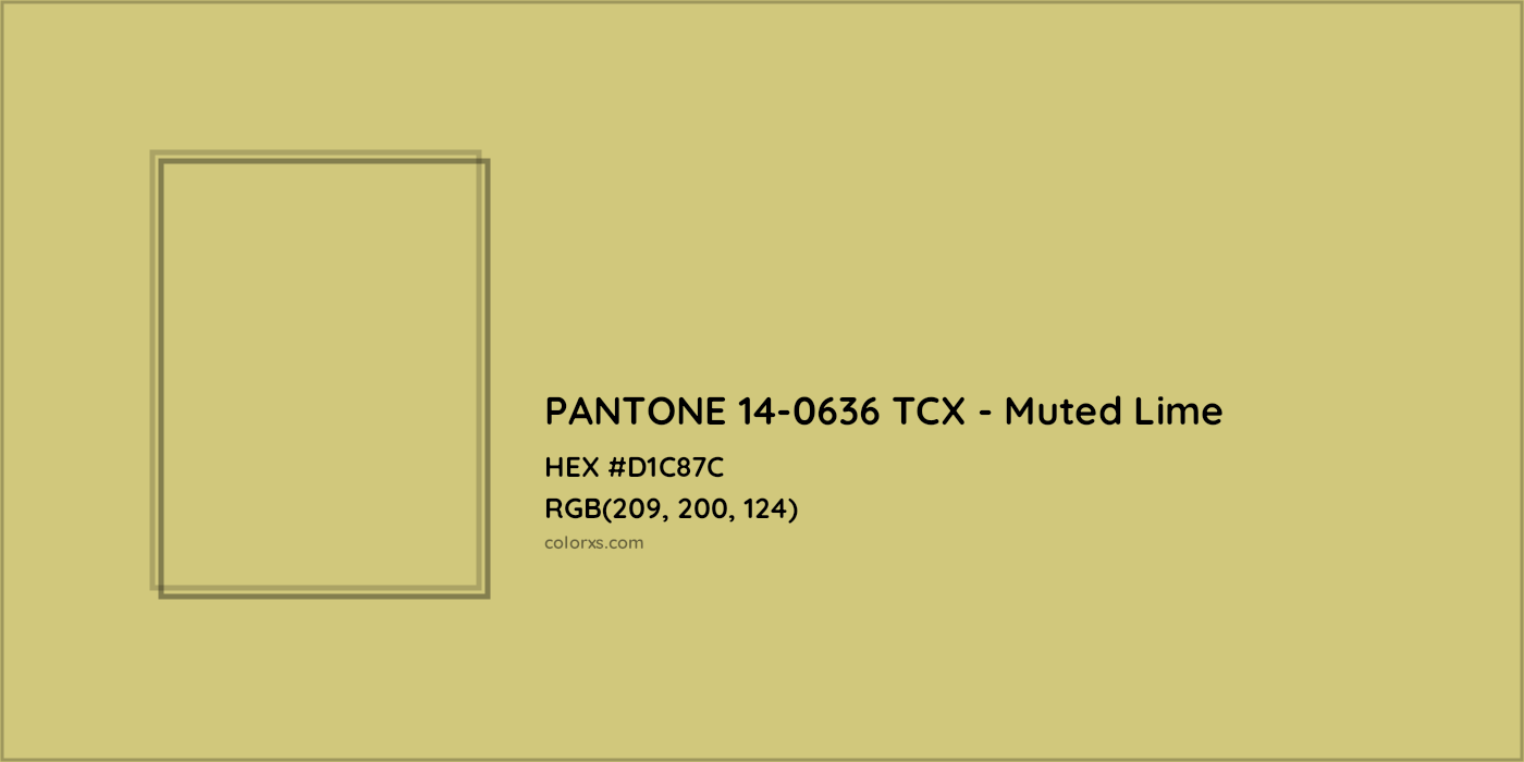HEX #D1C87C PANTONE 14-0636 TCX - Muted Lime CMS Pantone TCX - Color Code