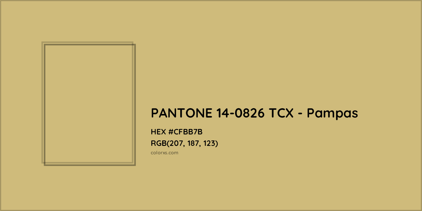 HEX #CFBB7B PANTONE 14-0826 TCX - Pampas CMS Pantone TCX - Color Code