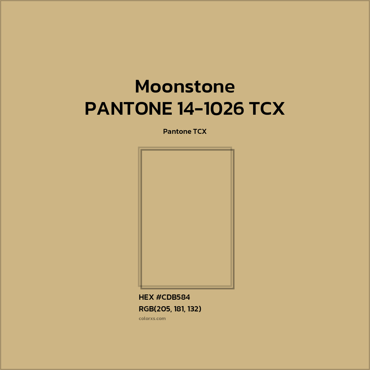 HEX #CCB584 PANTONE 14-1026 TCX - Moonstone CMS Pantone TCX - Color Code