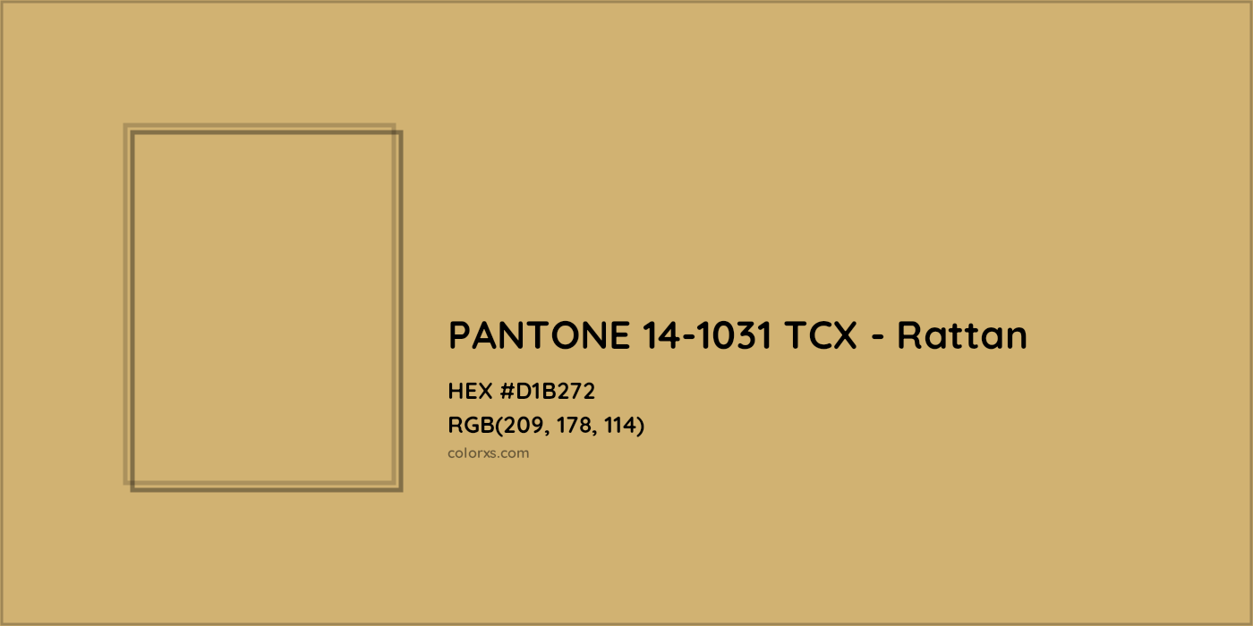 HEX #D1B272 PANTONE 14-1031 TCX - Rattan CMS Pantone TCX - Color Code