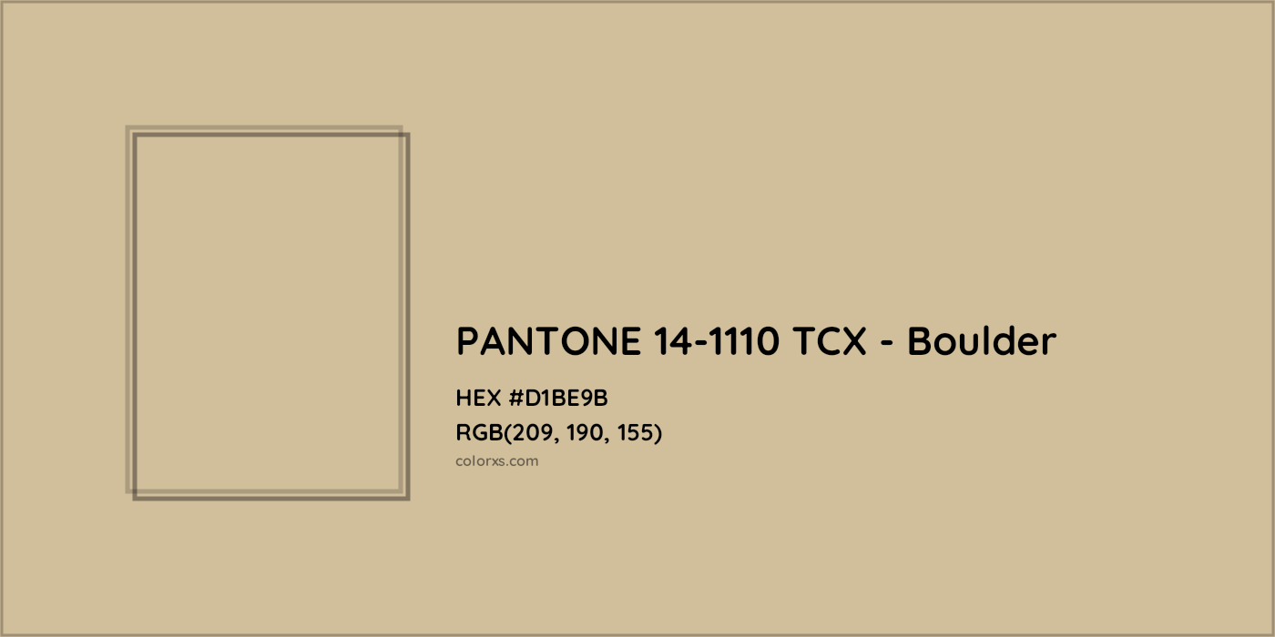 HEX #D1BE9B PANTONE 14-1110 TCX - Boulder CMS Pantone TCX - Color Code