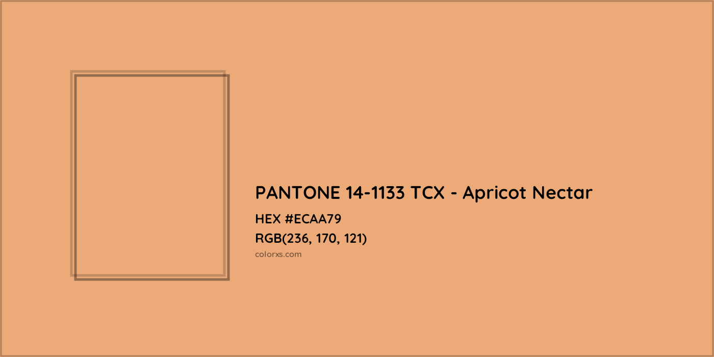 HEX #ECAA79 PANTONE 14-1133 TCX - Apricot Nectar CMS Pantone TCX - Color Code