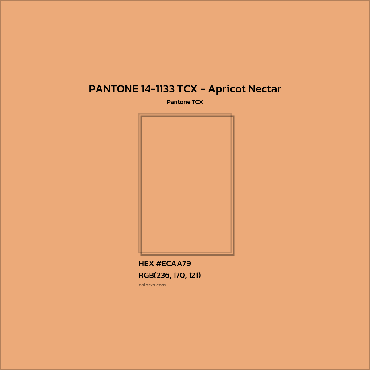 HEX #ECAA79 PANTONE 14-1133 TCX - Apricot Nectar CMS Pantone TCX - Color Code