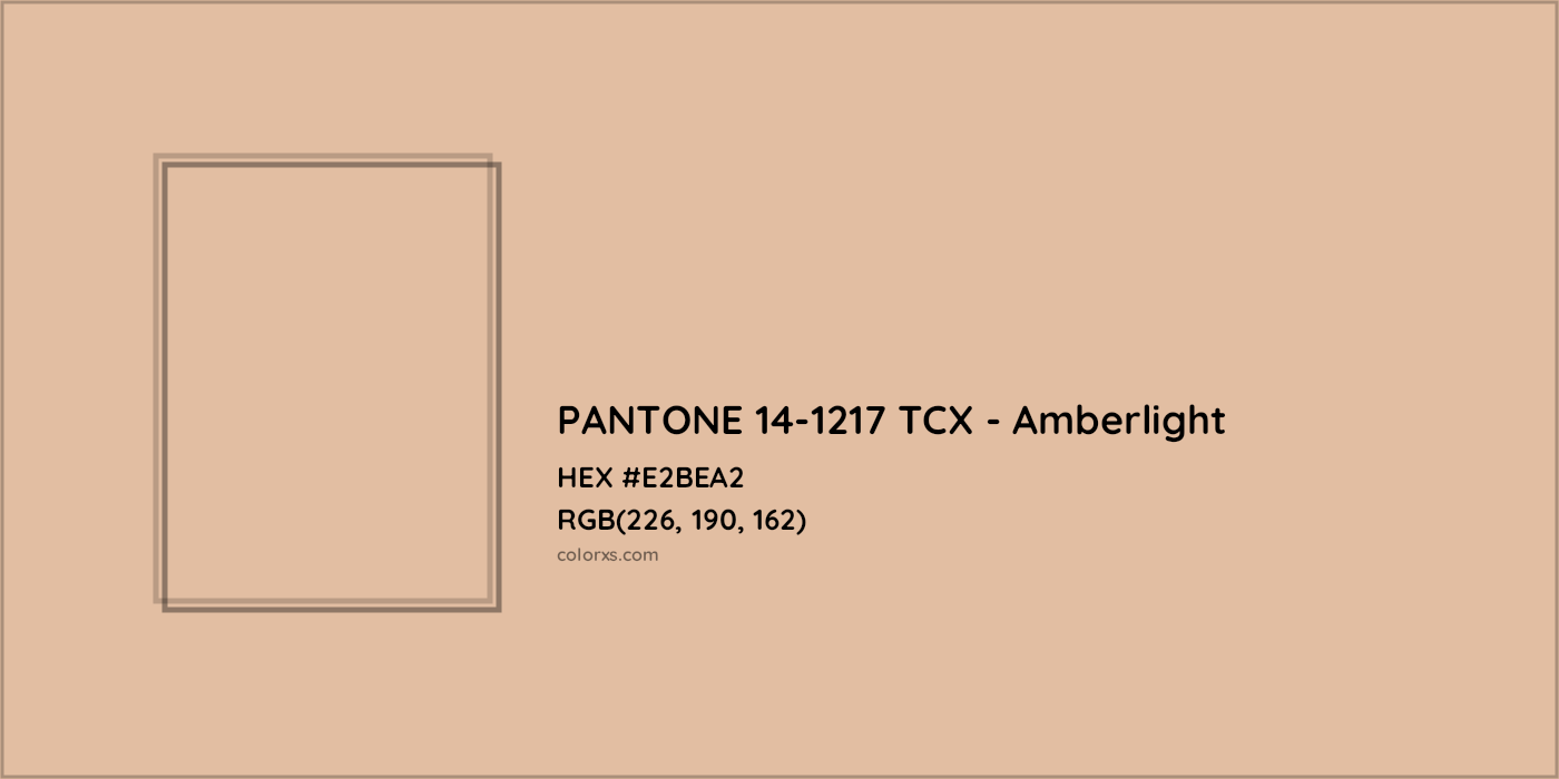 HEX #E2BEA2 PANTONE 14-1217 TCX - Amberlight CMS Pantone TCX - Color Code
