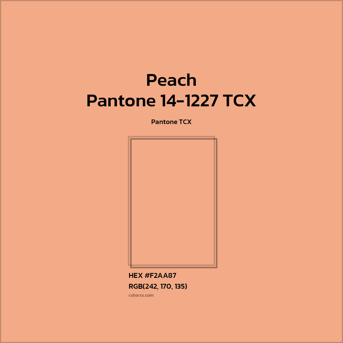 HEX #F2A987 Pantone 14-1227 TCX - Peach CMS Pantone TCX - Color Code