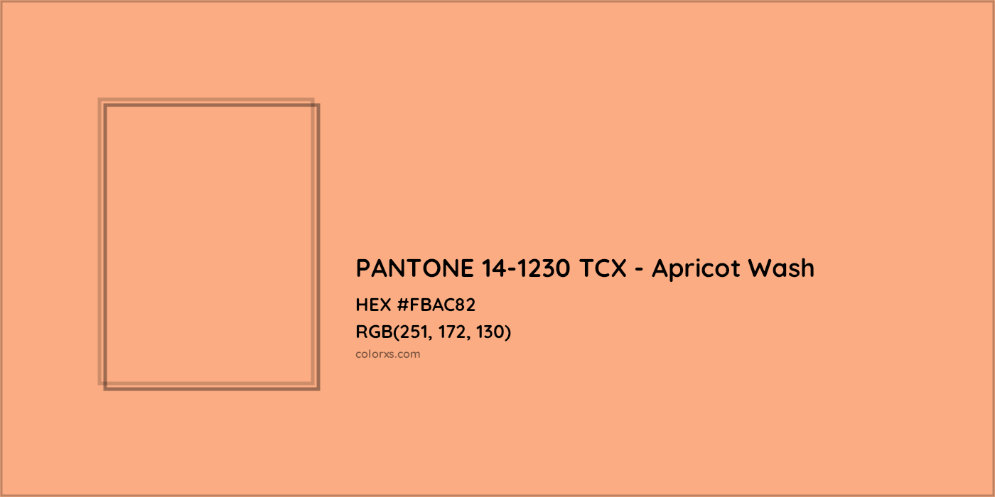 HEX #FBAC82 PANTONE 14-1230 TCX - Apricot Wash CMS Pantone TCX - Color Code