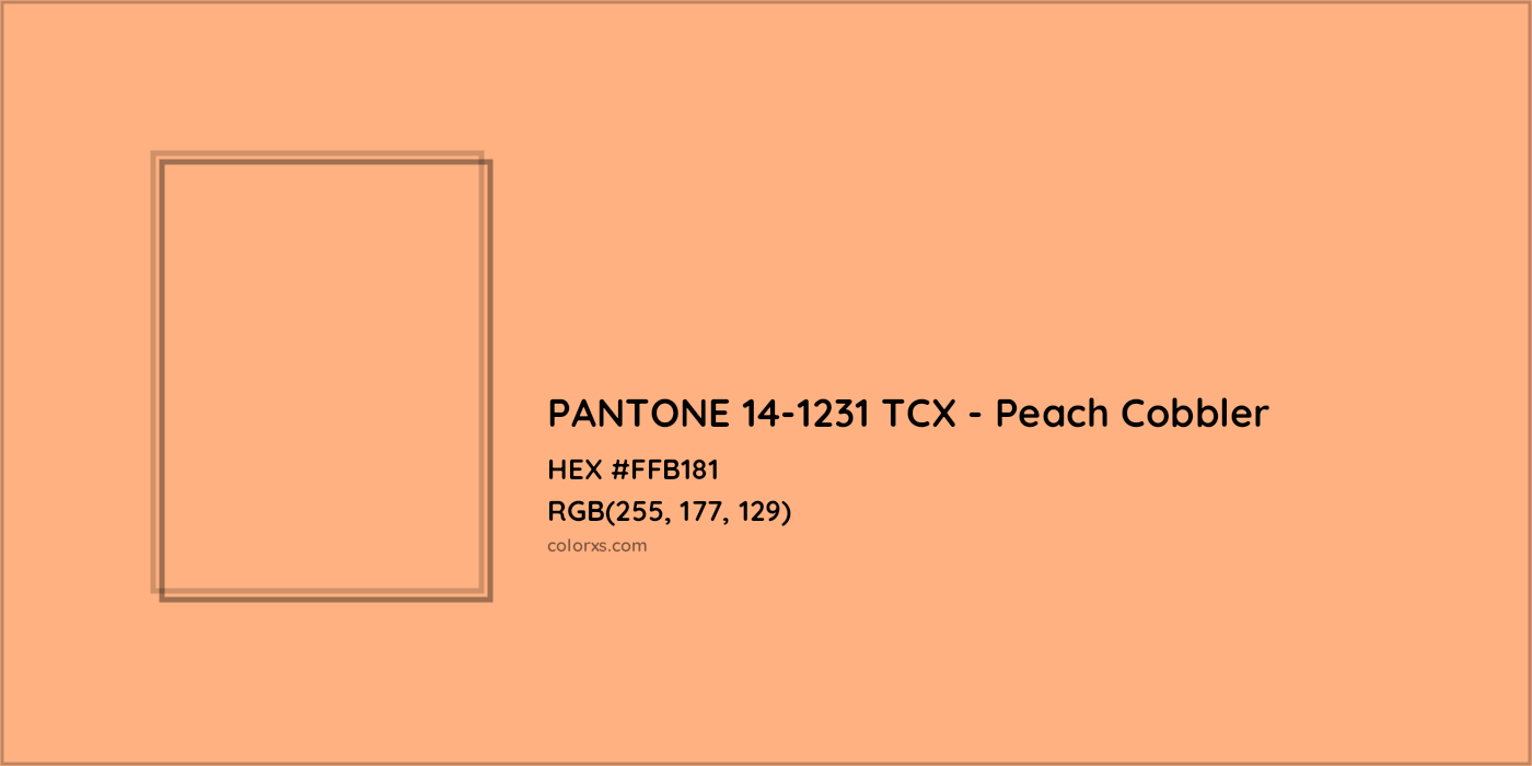 HEX #FFB181 PANTONE 14-1231 TCX - Peach Cobbler CMS Pantone TCX - Color Code