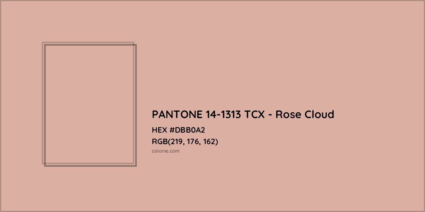 HEX #DBB0A2 PANTONE 14-1313 TCX - Rose Cloud CMS Pantone TCX - Color Code