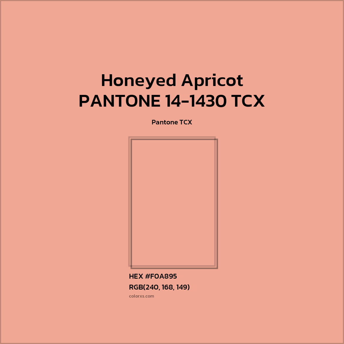 HEX #F0A894 PANTONE 14-1430 TCX - Honeyed Apricot CMS Pantone TCX - Color Code