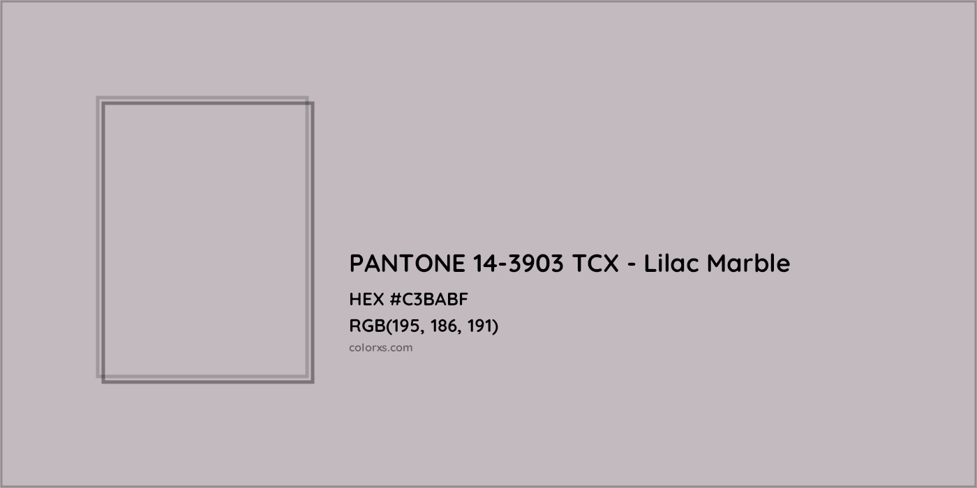 HEX #C3BABF PANTONE 14-3903 TCX - Lilac Marble CMS Pantone TCX - Color Code