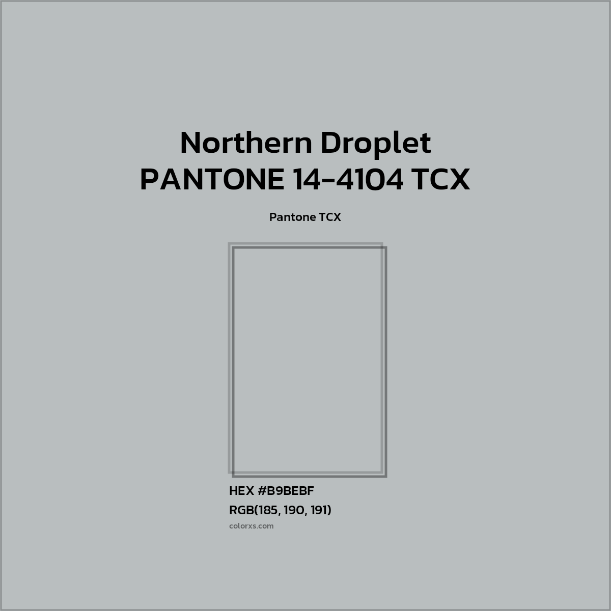HEX #BABEBF PANTONE 14-4104 TCX - Northern Droplet CMS Pantone TCX - Color Code