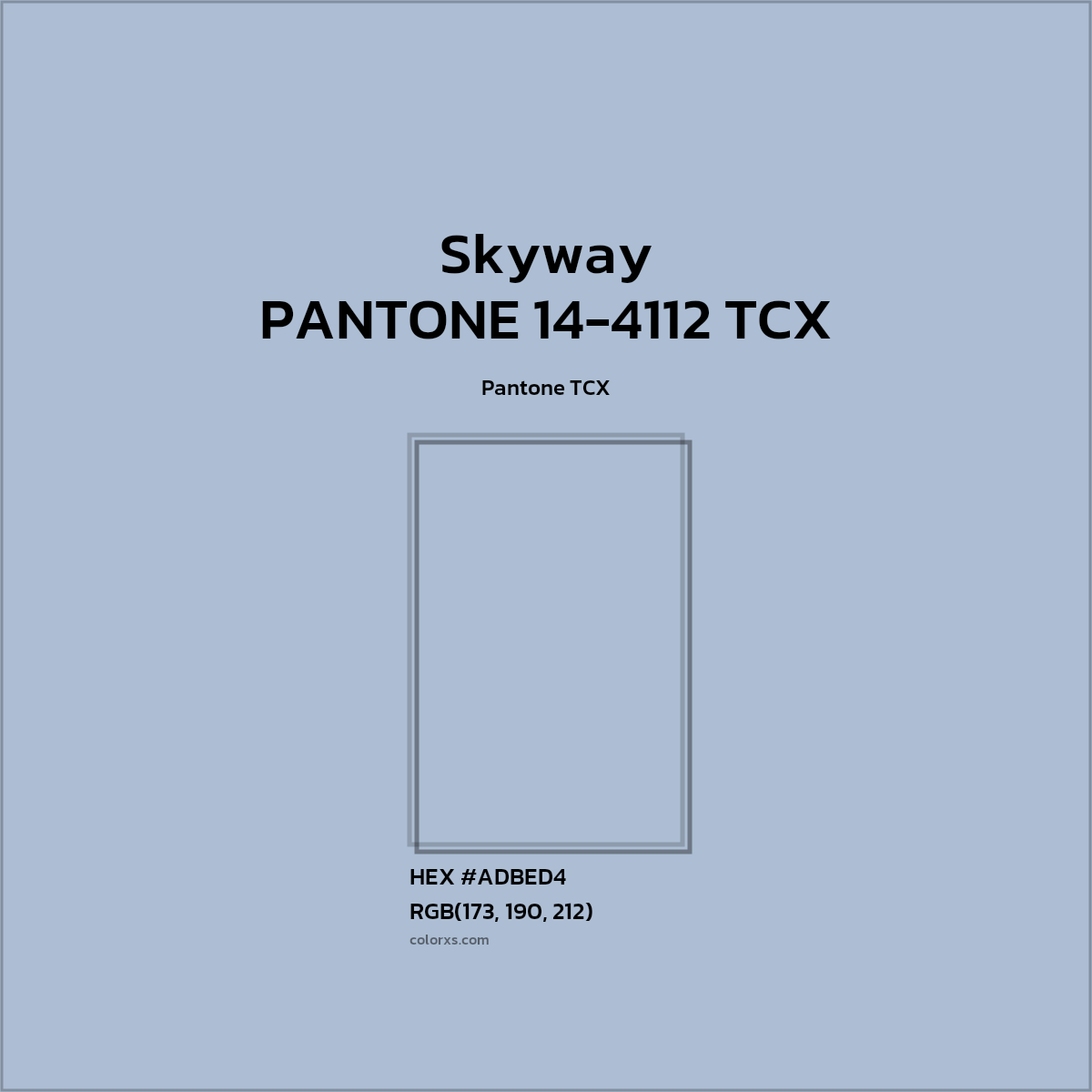 HEX #ADBED3 PANTONE 14-4112 TCX - Skyway CMS Pantone TCX - Color Code