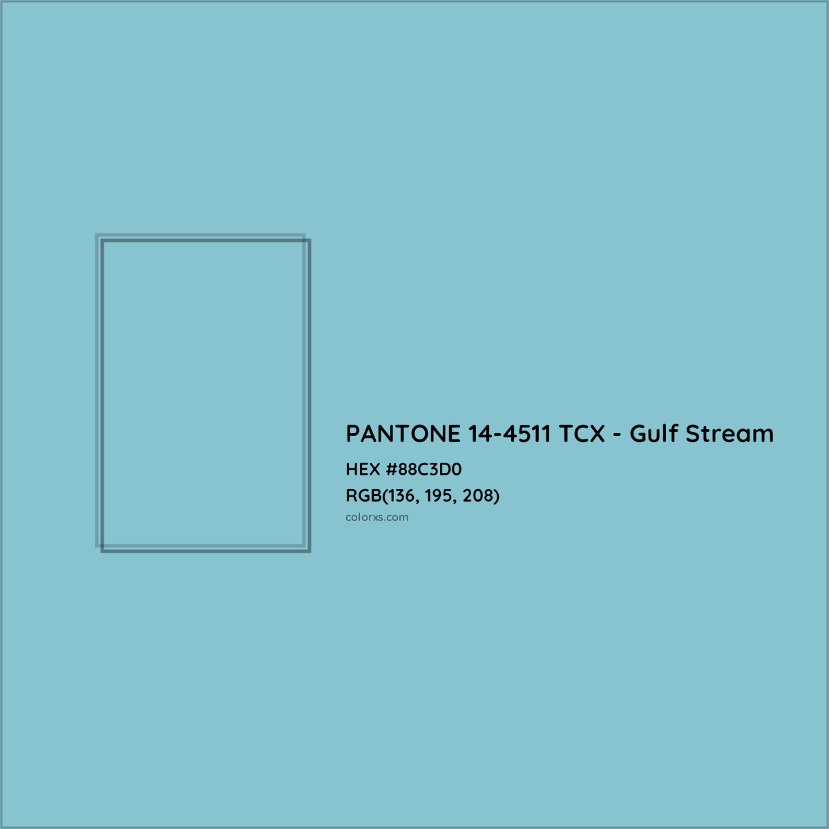 HEX #88C3D0 PANTONE 14-4511 TCX - Gulf Stream CMS Pantone TCX - Color Code
