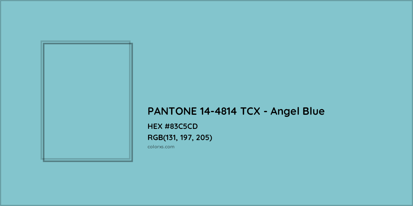 HEX #83C5CD PANTONE 14-4814 TCX - Angel Blue CMS Pantone TCX - Color Code