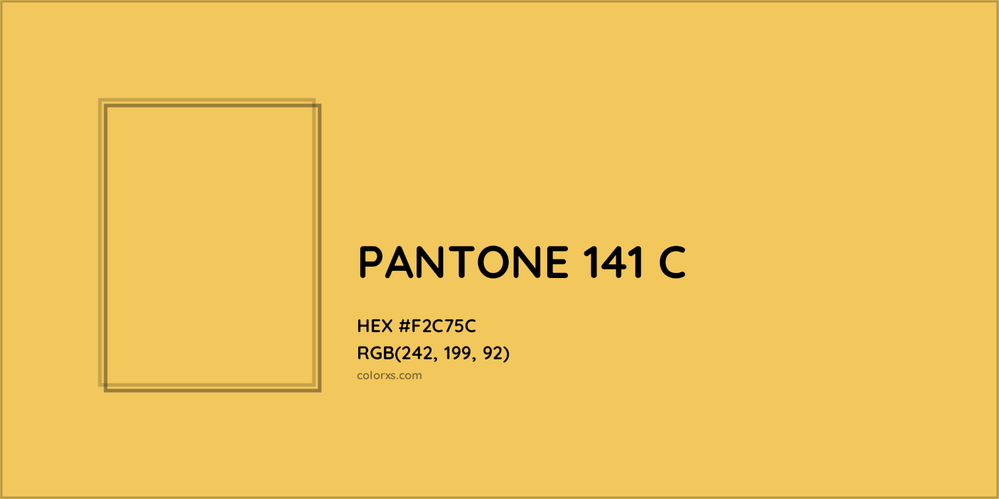 HEX #F2C75C PANTONE 141 C CMS Pantone PMS - Color Code