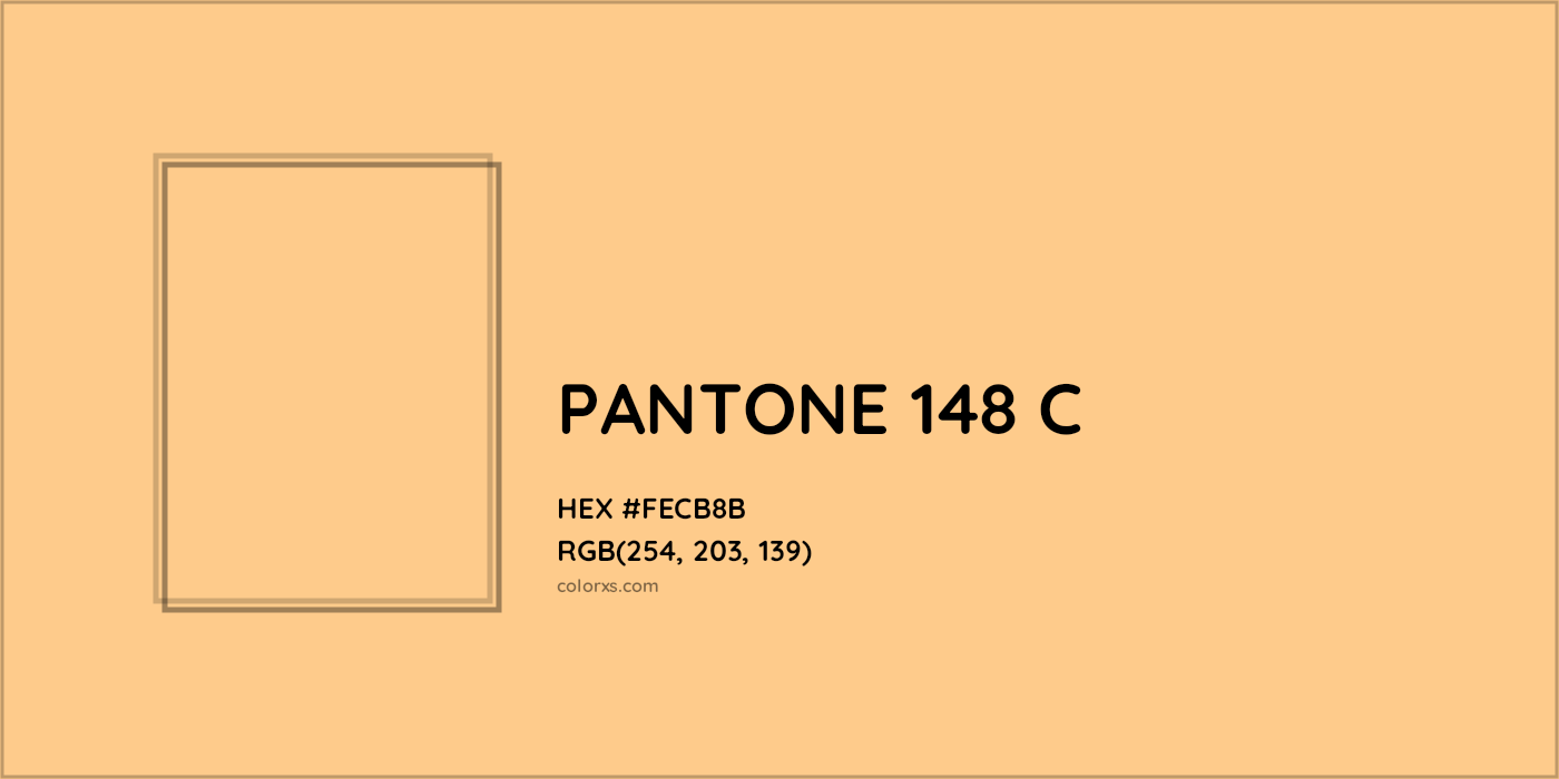 HEX #FECB8B PANTONE 148 C CMS Pantone PMS - Color Code