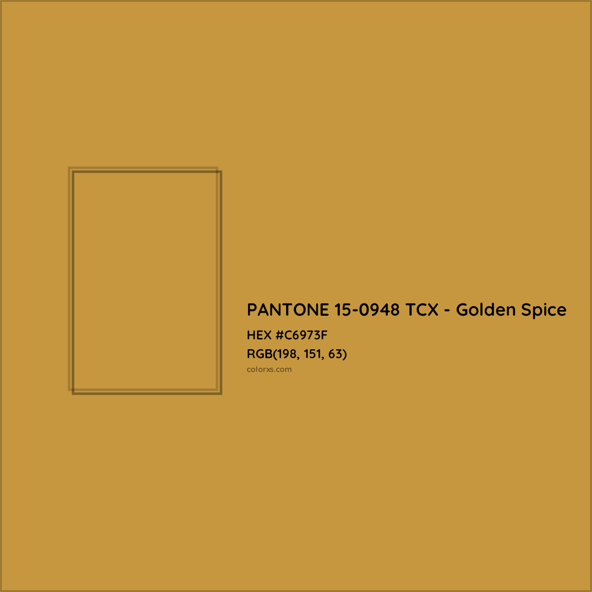 HEX #C6973F PANTONE 15-0948 TCX - Golden Spice CMS Pantone TCX - Color Code