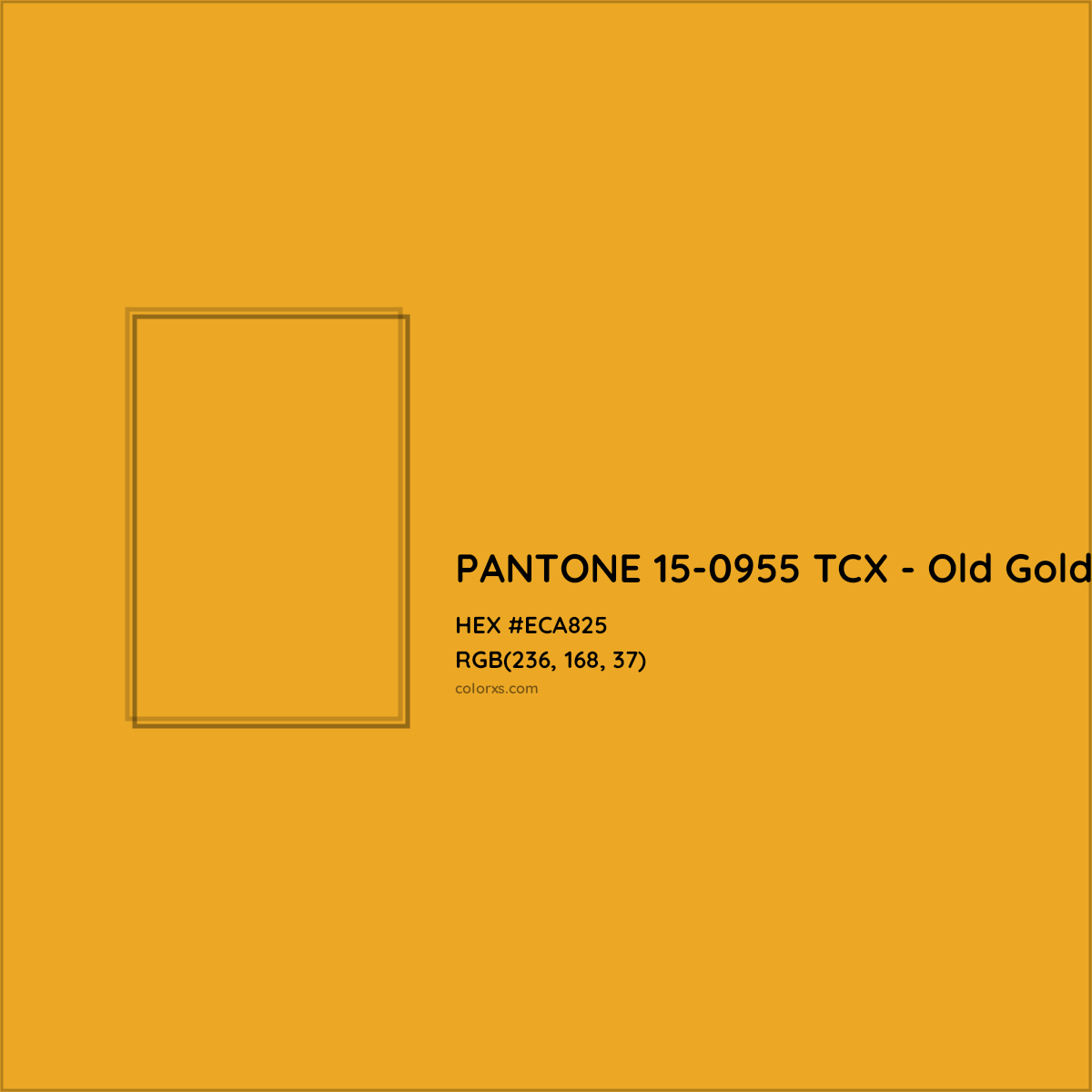 HEX #ECA825 PANTONE 15-0955 TCX - Old Gold CMS Pantone TCX - Color Code