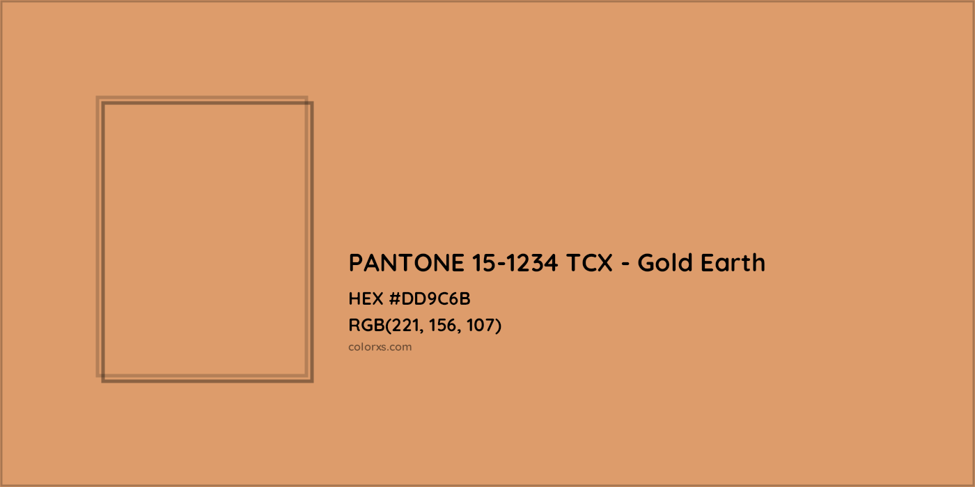 HEX #DD9C6B PANTONE 15-1234 TCX - Gold Earth CMS Pantone TCX - Color Code